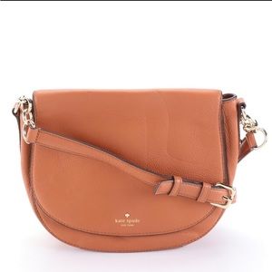 ♠️❤️♠️ KATE SPADE Brown Leather Messenger Bag Crossbody ♠️❤️♠️